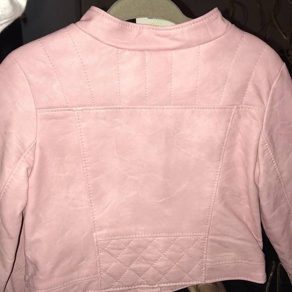 Pink faux leather Toddler jacket - Picture 2 of 2